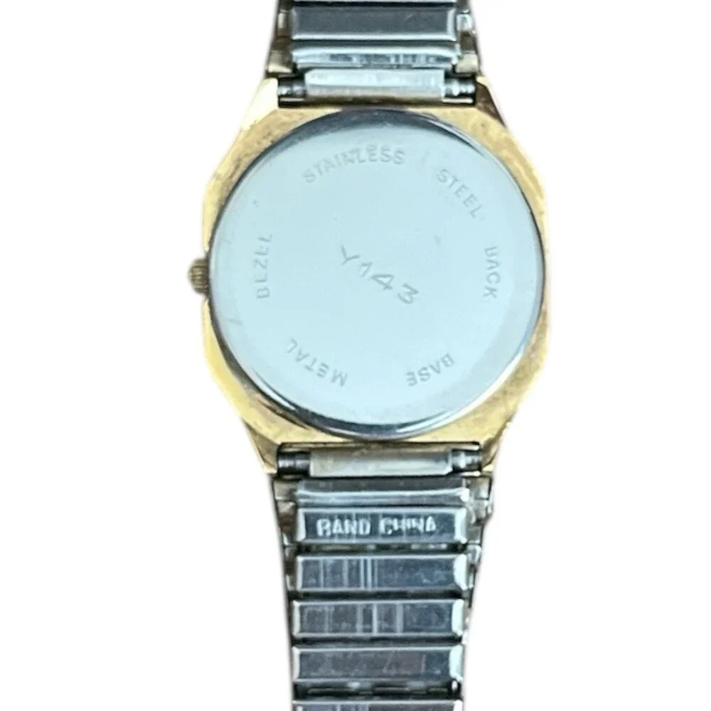 Vintage Armitron Men's Gold Tone Wristwatch Quartz Day/Date New Battery